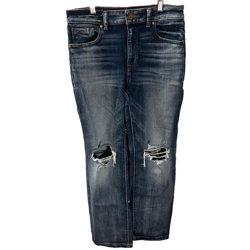 Maurice’s Straight Leg Distressed Knee Jeans